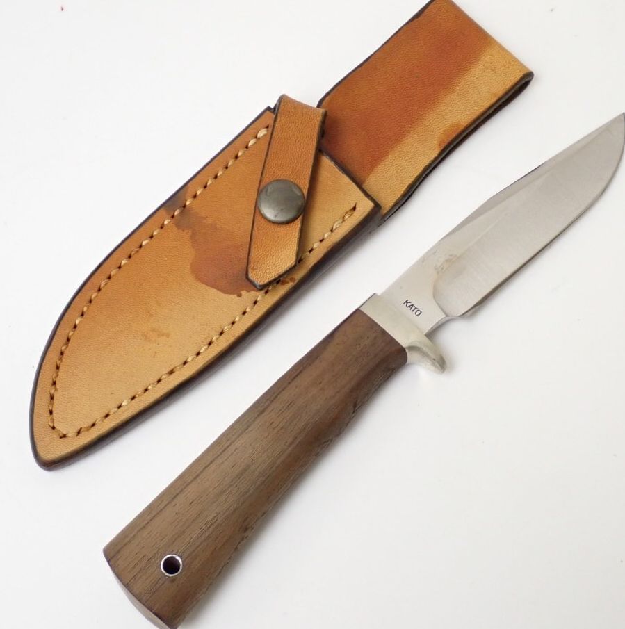 加藤清志 カスタムナイフ 全長約23.2cm/木製ハンドル