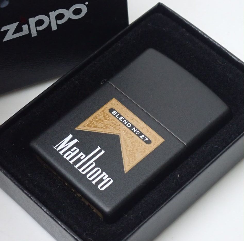 Zippo/ジッポー Marlboro/マルボロ オイルライター マットブラック/BLEND No.27