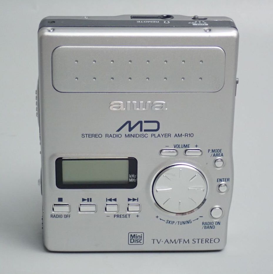 aiwa/アイワ ポータブルラジオ MDプレーヤー AM-R10/FM・AM・TV対応